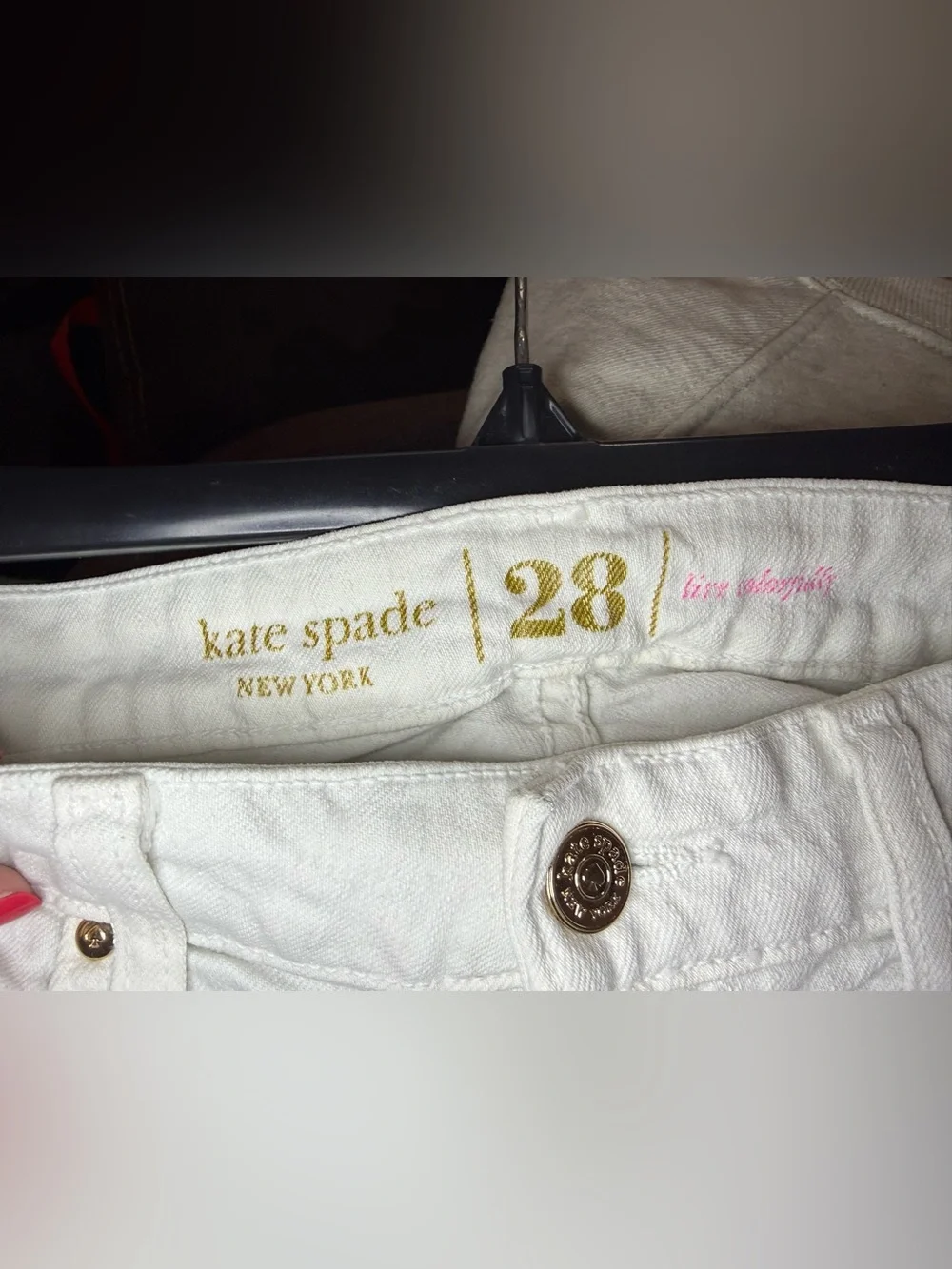 Kate Spade New York White Straight Leg Jeans Size 28
